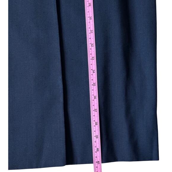 Vintage Ann Tobias  Dress Womens Size 8 Blue Long Sleeve Button Down Midi U.S.A. - Picture 7 of 9